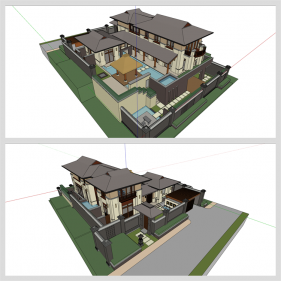 마음을 사로잡는 별장주택 꾸미기 Sketchup 샘플 디자인