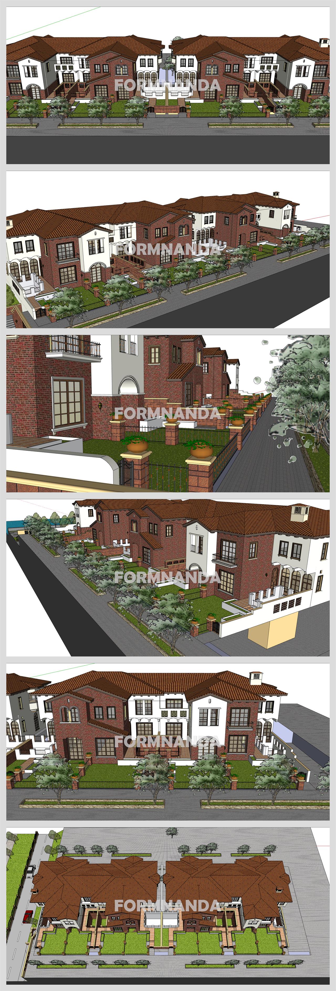 단정한 별장주택 실외 Sketchup 배경 디자인 상세보기