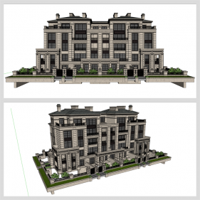 고급스럽운 별장주택 꾸미기 Sketchup 샘플 만들기