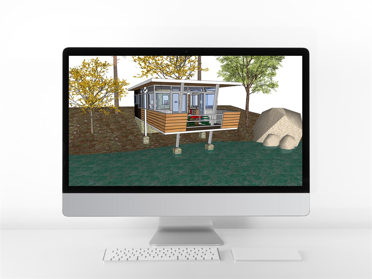 맞춤형 별장주택 디자인 웹툰배경 템플릿 사이트 미리보기