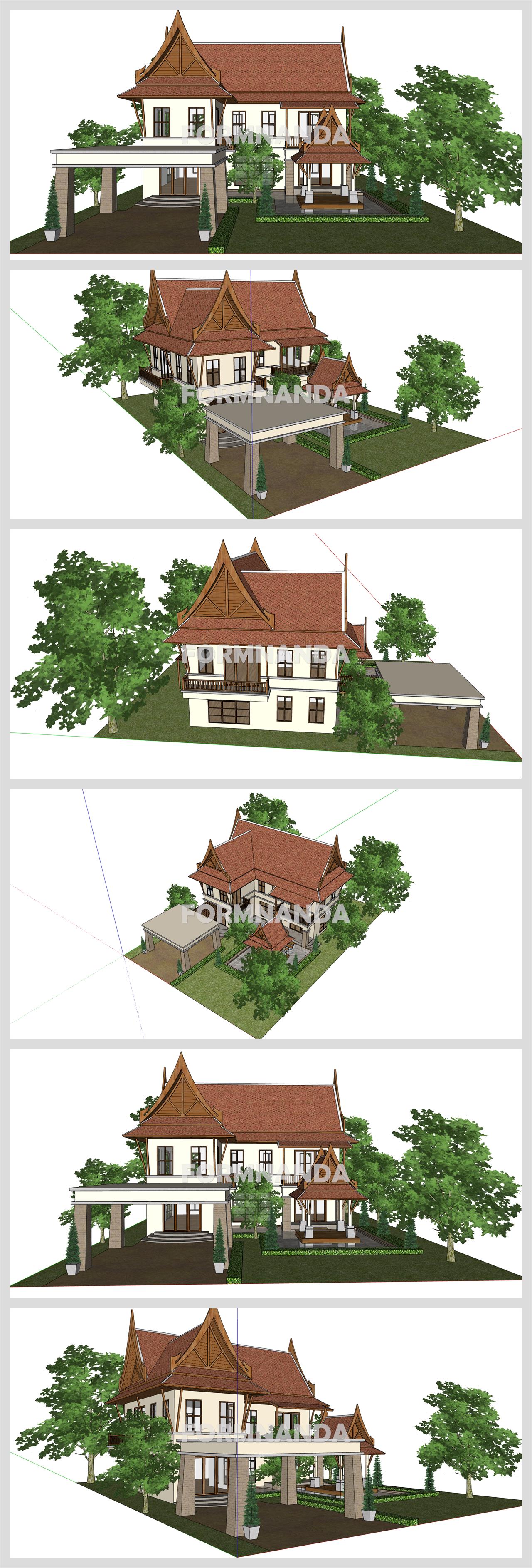 산뜻한 별장주택 디자인 Sketchup 모델 디자인 상세보기