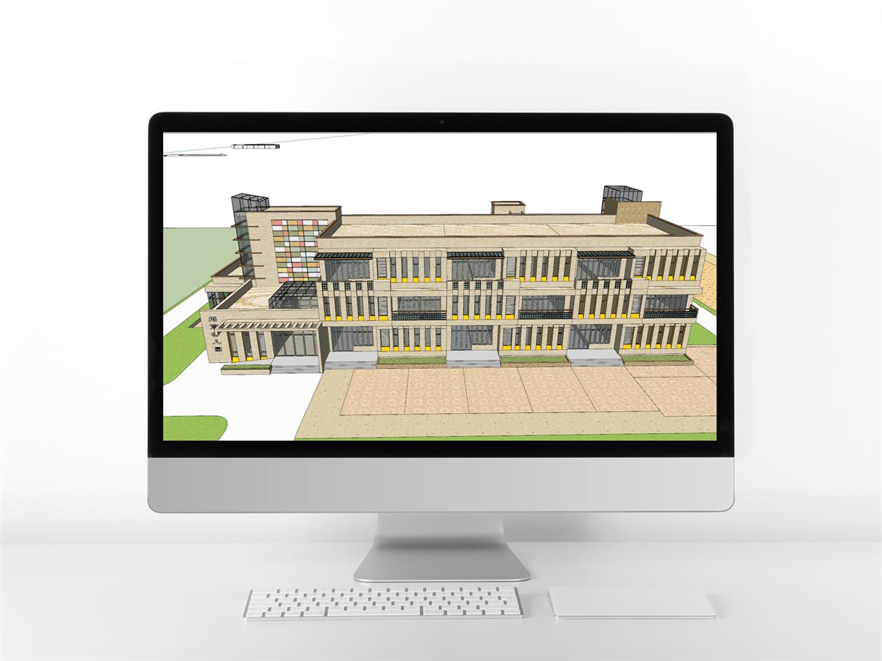 프로급 어린이집 환경 Sketchup 모델 디자인 미리보기