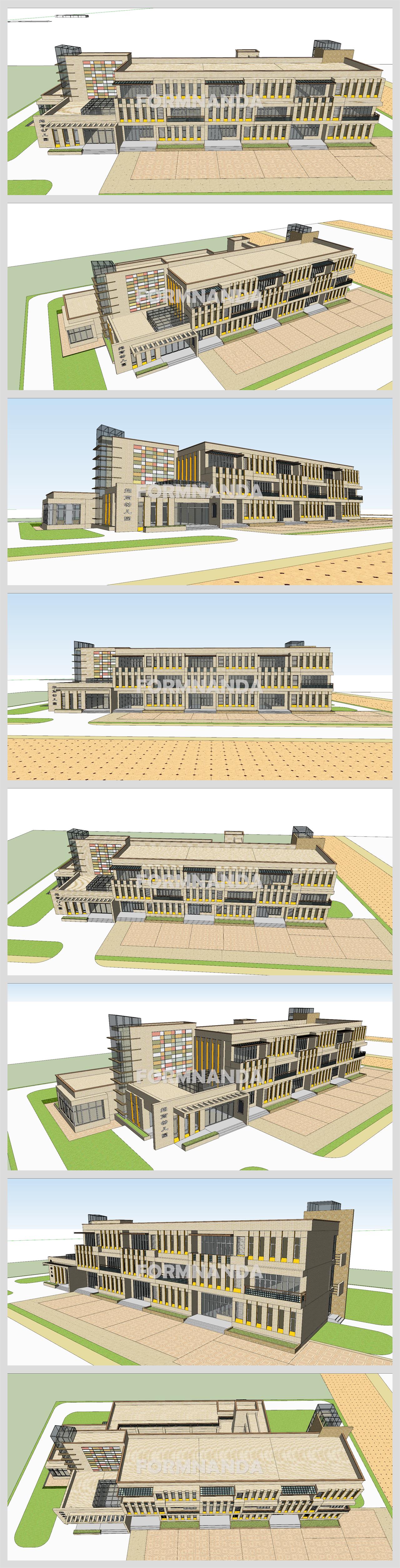 프로급 어린이집 환경 Sketchup 모델 디자인 상세보기