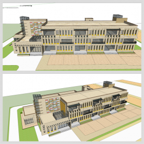 프로급 어린이집 환경 Sketchup 모델 디자인