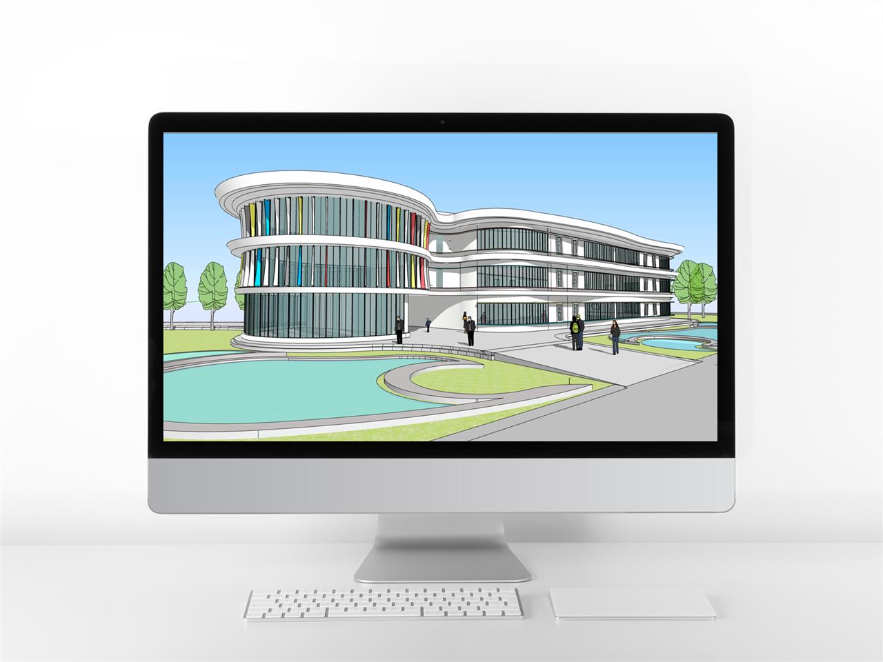 심플한 어린이집 디자인 Sketchup 샘플 디자인 미리보기