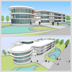 심플한 어린이집 디자인 Sketchup 샘플 디자인