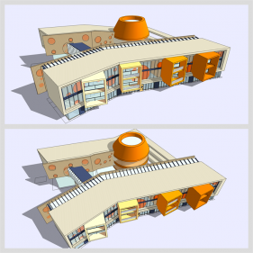 간편한 어린이집 실외 Sketchup 소스 만들기