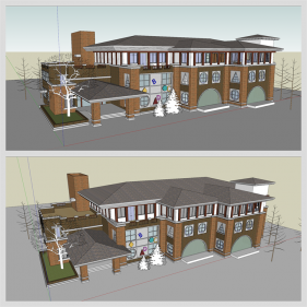 단조로운 어린이집 꾸미기 Sketchup 템플릿 디자인