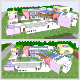 정결한 어린이집 환경 Sketchup 모델 만들기