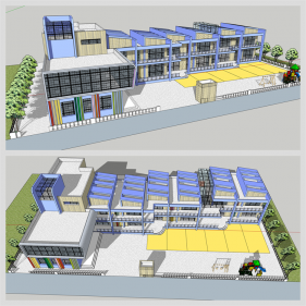 손쉬운 어린이집 실외 Sketchup 소스 만들기