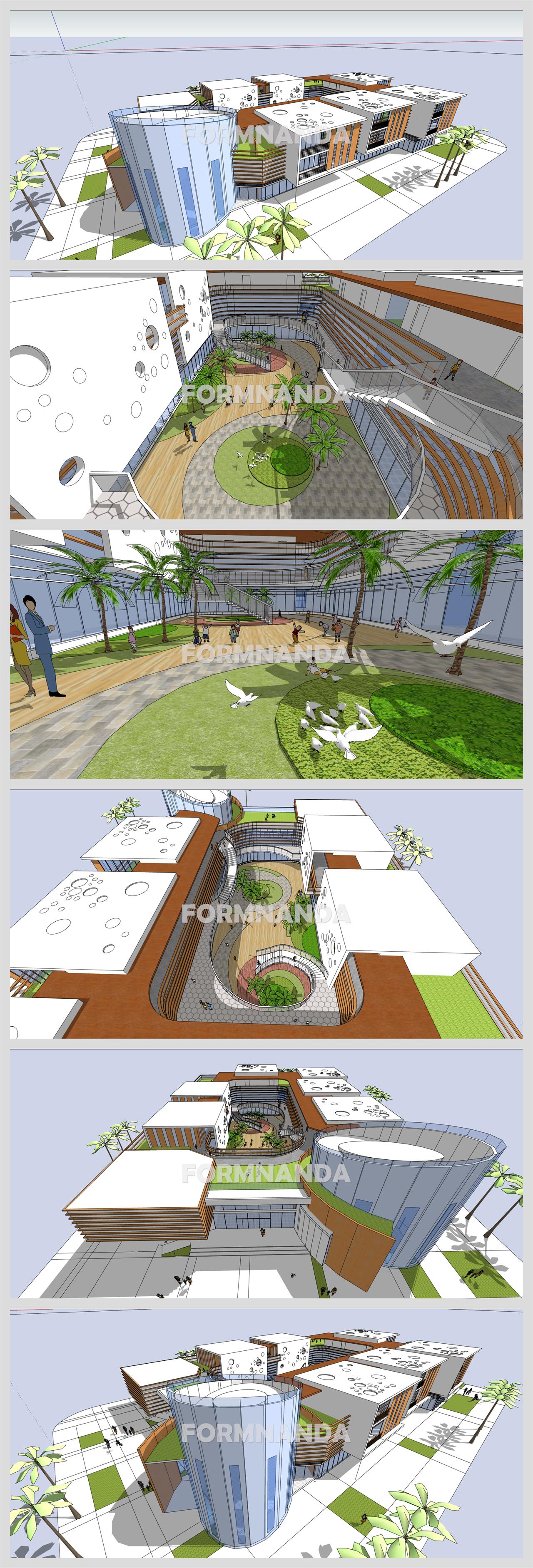 폼나는 어린이집 환경 Sketchup 모델 만들기 상세보기