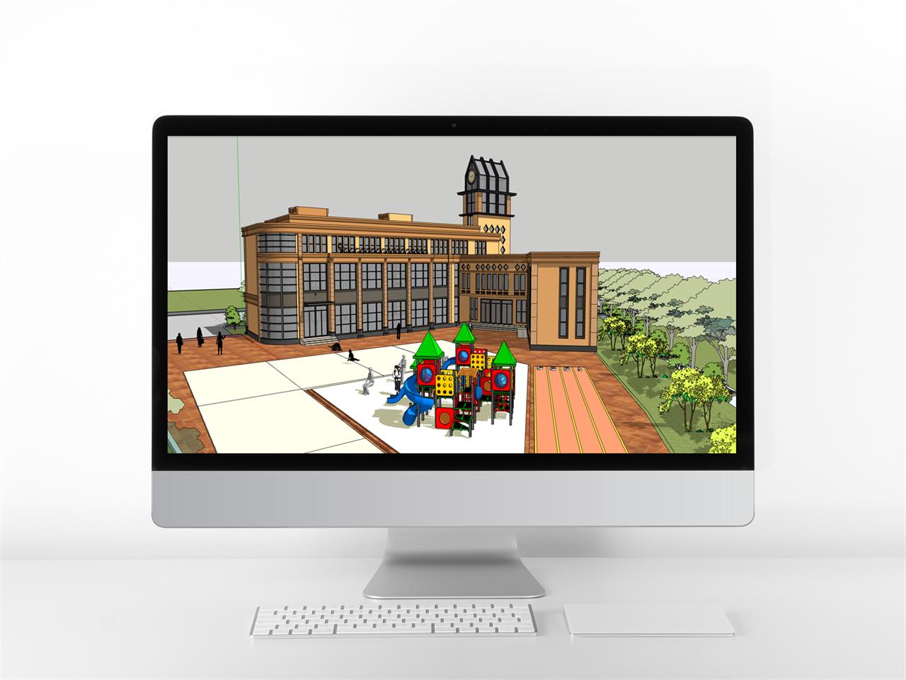 세련된 어린이집 디자인 웹툰배경 배경 제작 미리보기