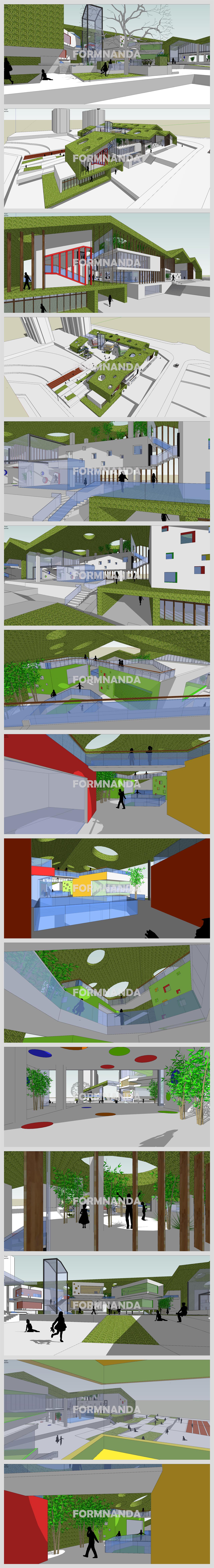 고급형 어린이집 Sketchup 배경 디자인 상세보기