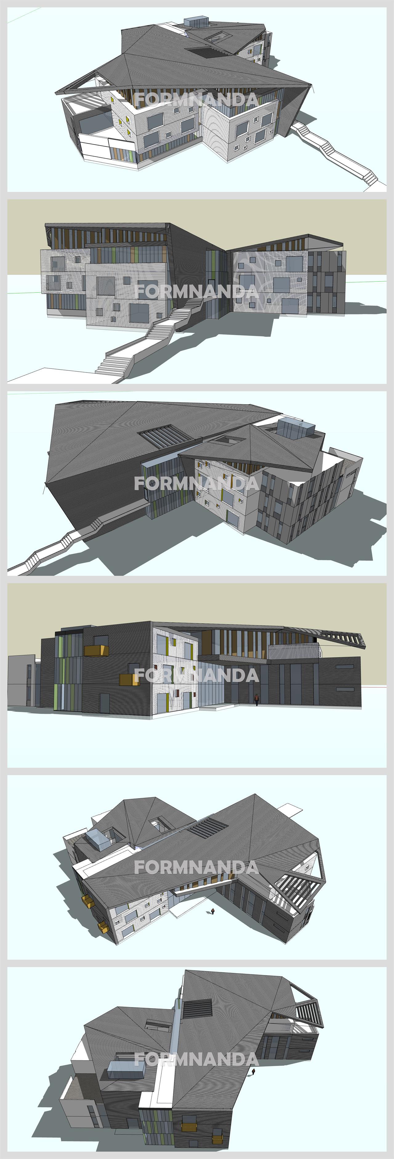 시선을 사로잡는 어린이집 실외 Sketchup 소스 디자인 상세보기