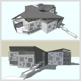 시선을 사로잡는 어린이집 실외 Sketchup 소스 디자인