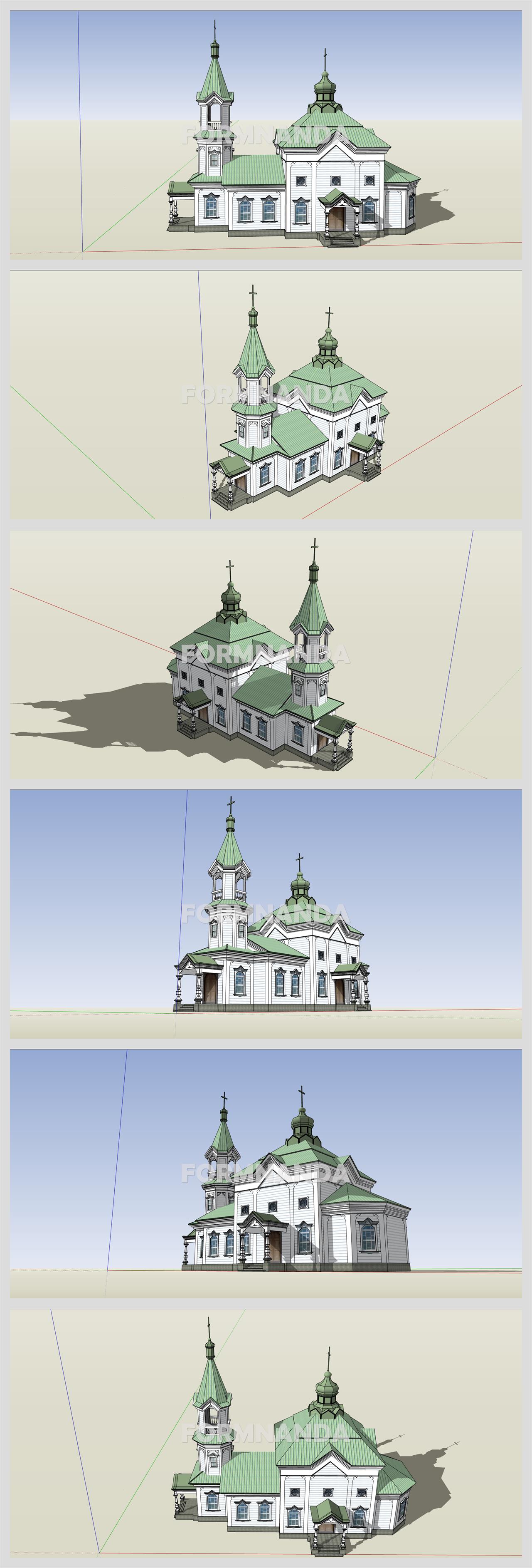 간편한 종교시설 Sketchup 샘플 만들기 상세보기