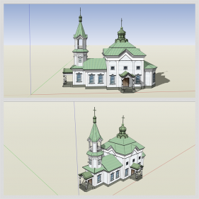 간편한 종교시설 Sketchup 샘플 만들기