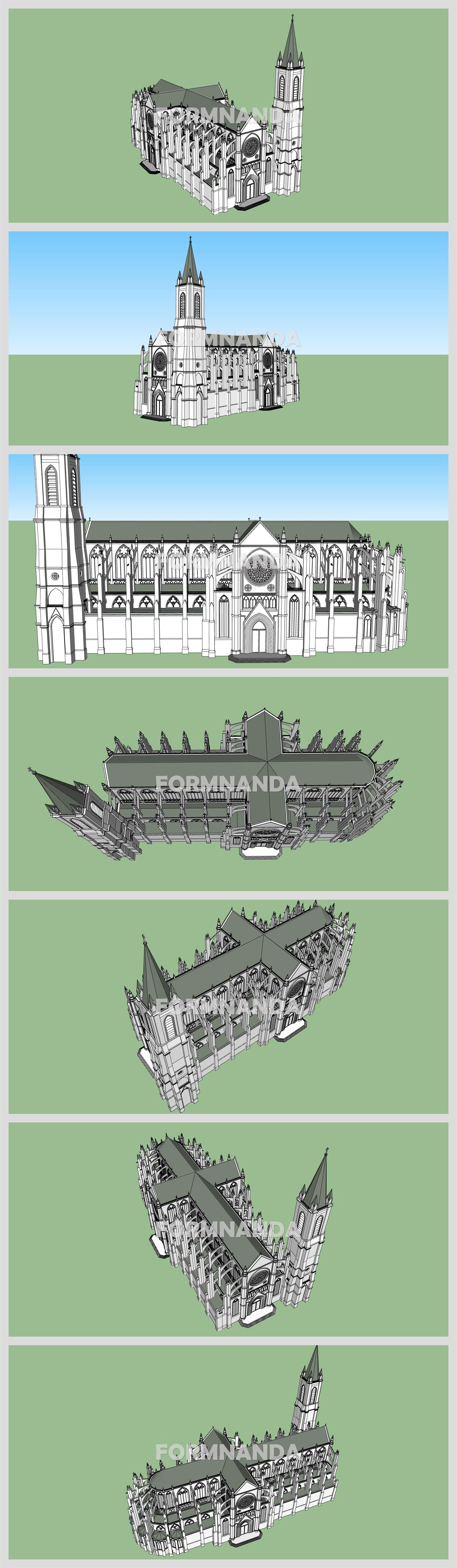 단조로운 종교시설 디자인 Sketchup 소스 디자인 상세보기