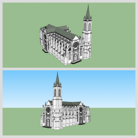 단조로운 종교시설 디자인 Sketchup 소스 디자인