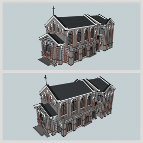 정결한 종교시설 실외 Sketchup 템플릿 만들기