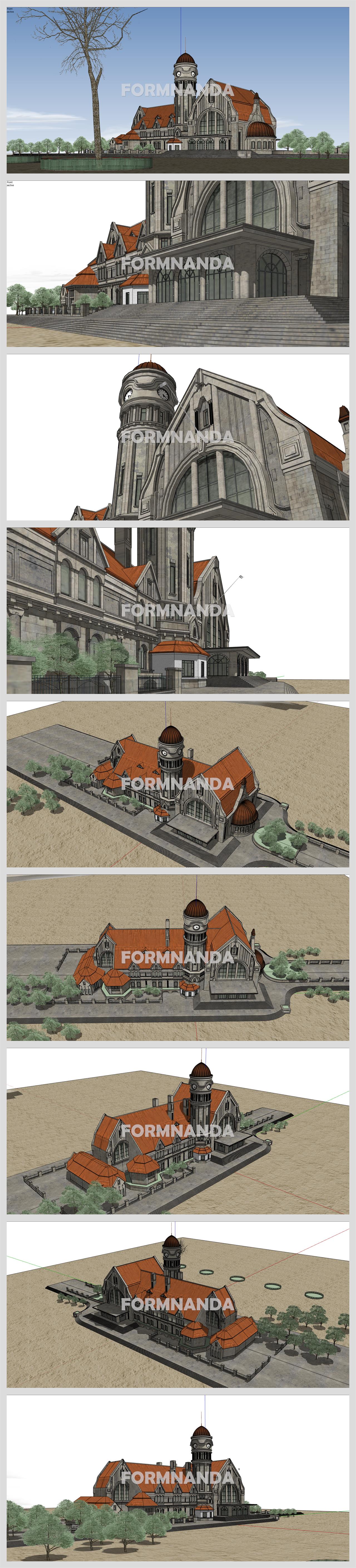 스타일 나는 종교시설 꾸미기 Sketchup 모델 디자인 상세보기