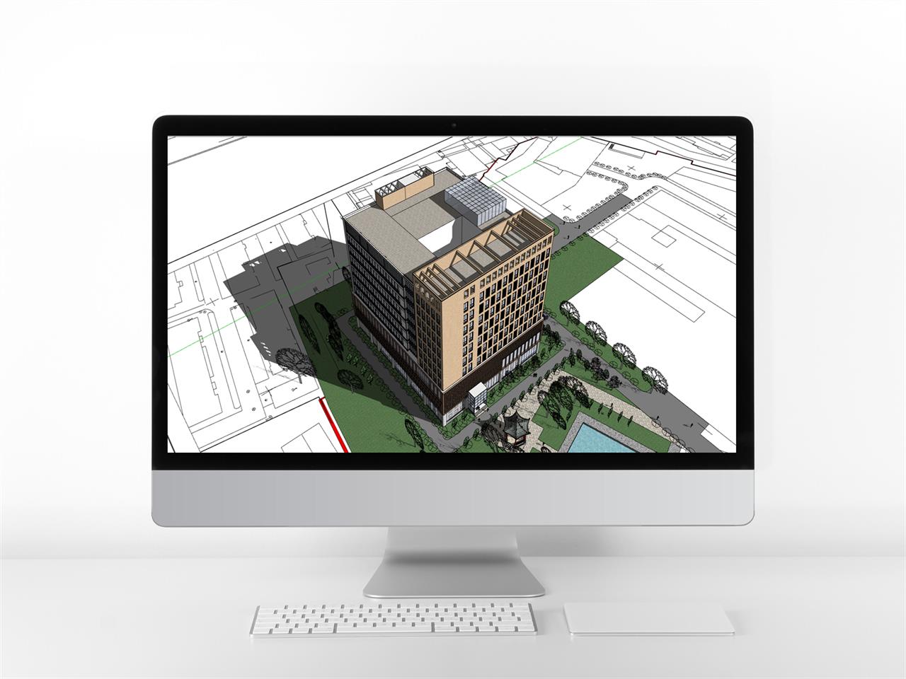 프로급 병원시설 디자인 Sketchup 템플릿 디자인 미리보기