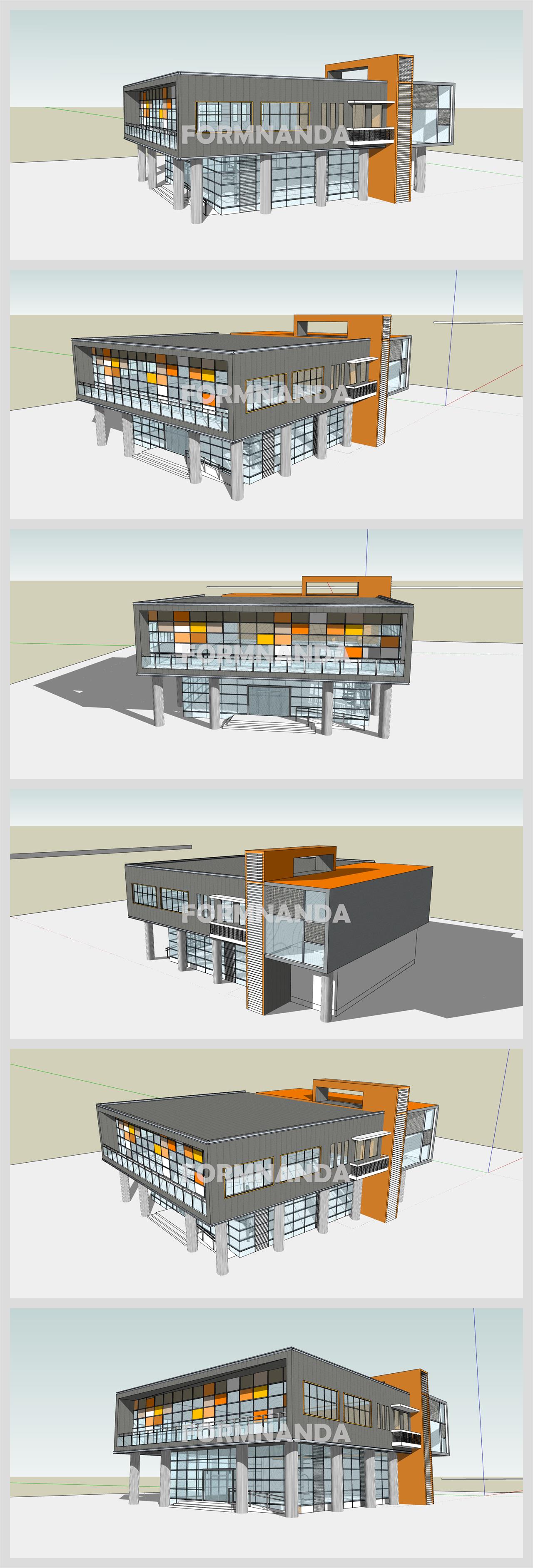 마음을 사로잡는 문화시설 실외 Sketchup 배경 디자인 상세보기