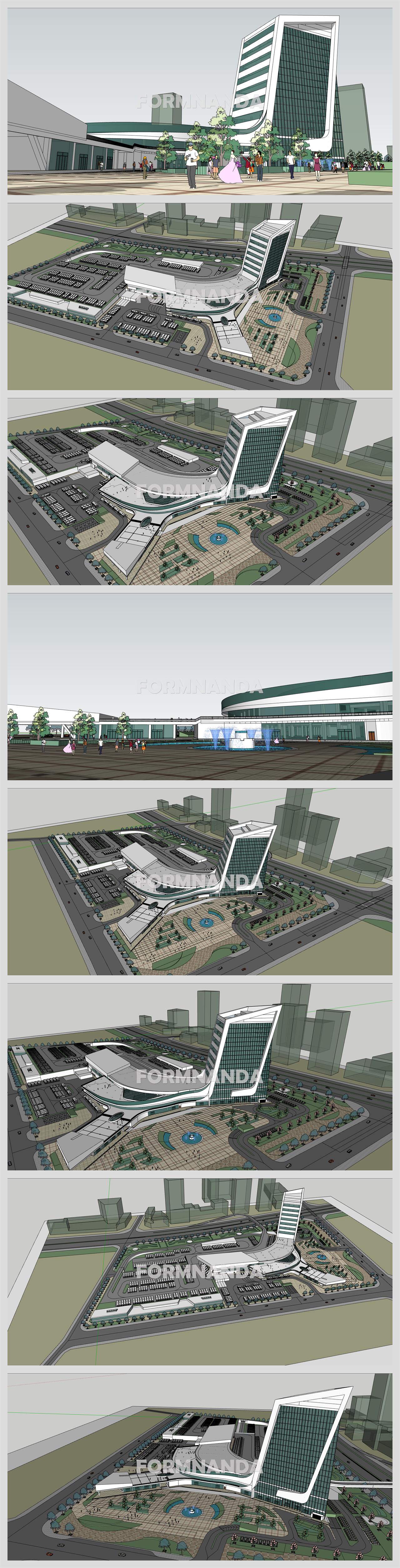 베이직  근린생활시설 환경 Sketchup 소스 만들기 상세보기