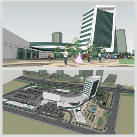 베이직  근린생활시설 환경 Sketchup 소스 만들기