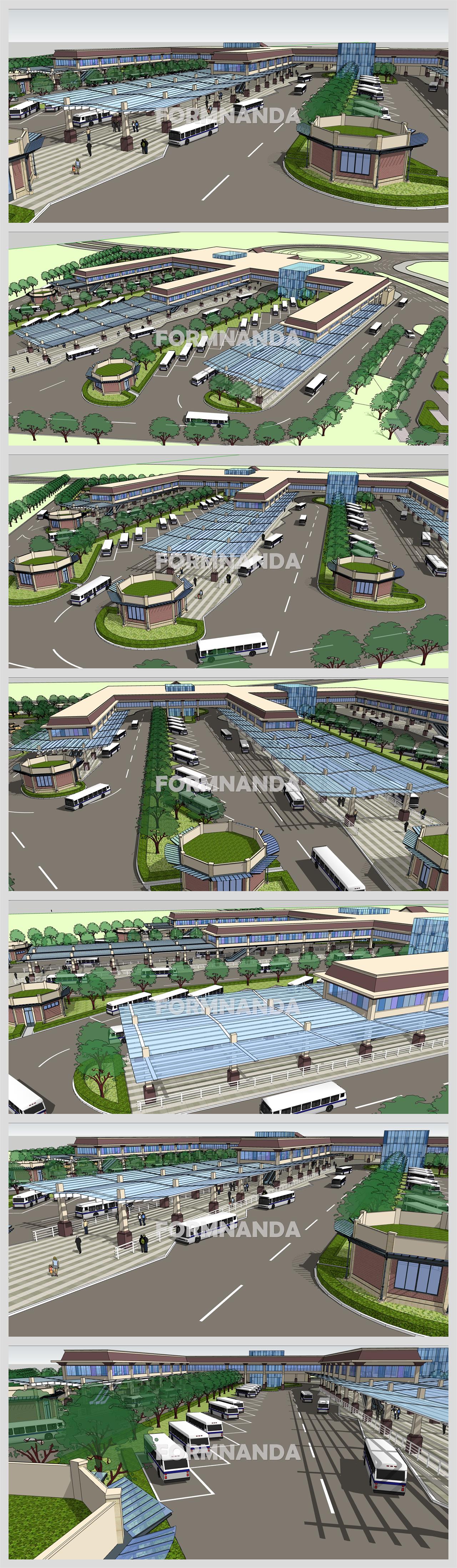 프로급 근린생활시설 실외 Sketchup 배경 디자인 상세보기