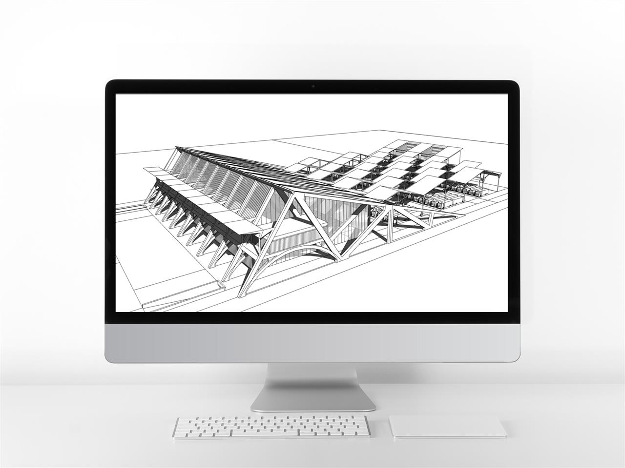 매력적인 근린생활시설 꾸미기 Sketchup 샘플 만들기 미리보기