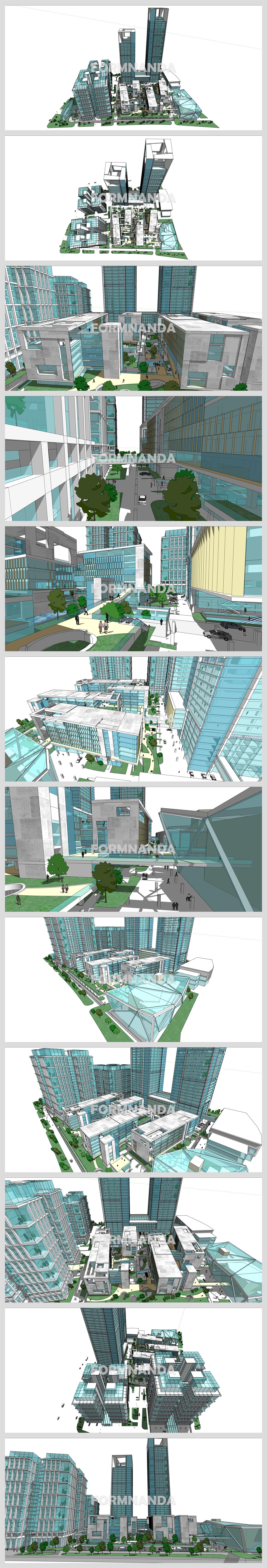 고퀄리티 공업단지 꾸미기 스케치업 모델 다운 상세보기