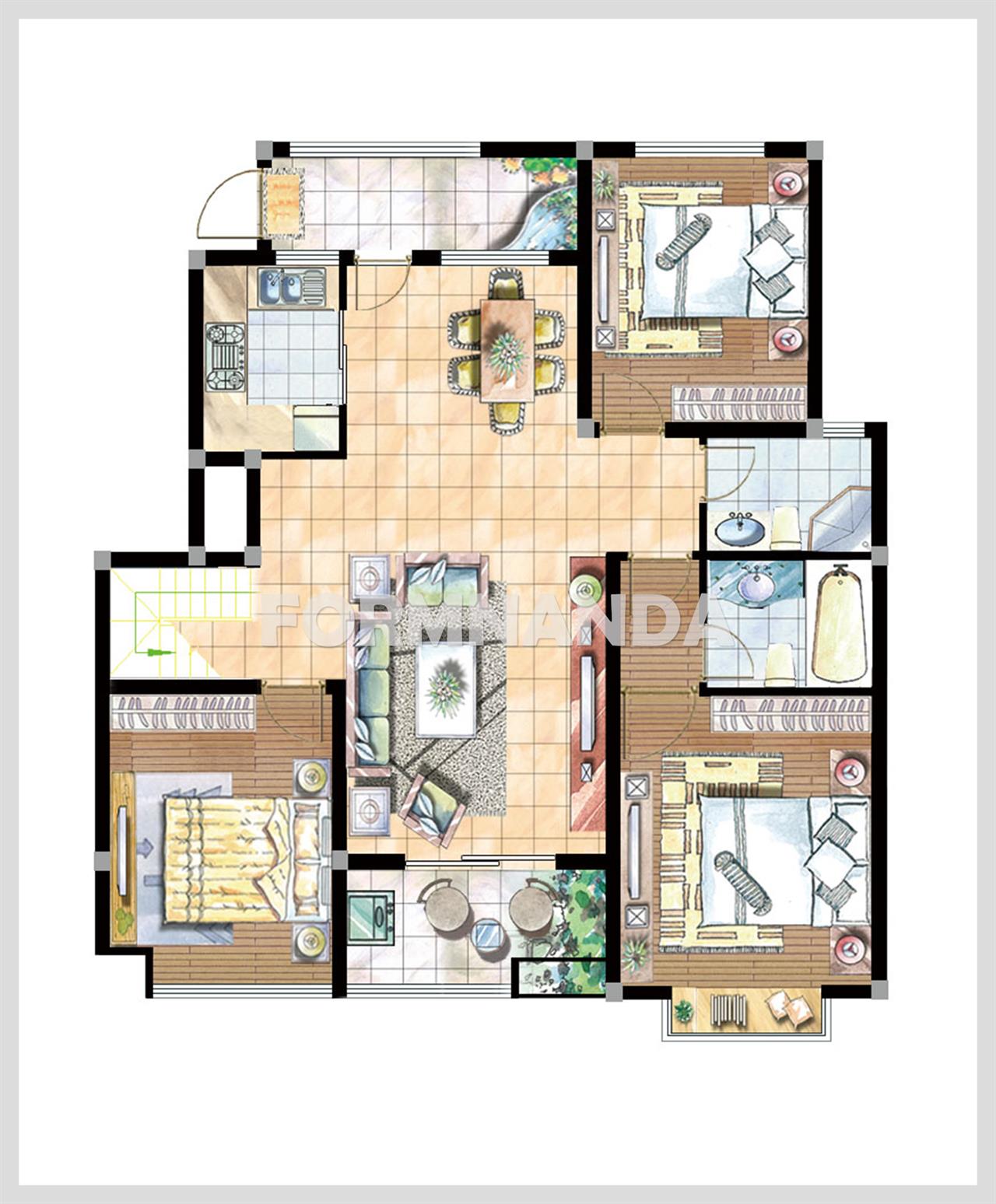 맞춤형 평면도 PS 배경 다운 미리보기