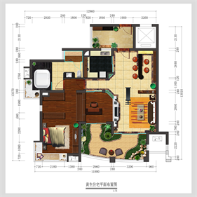 세련된 평면도 Photoshop 템플릿 디자인