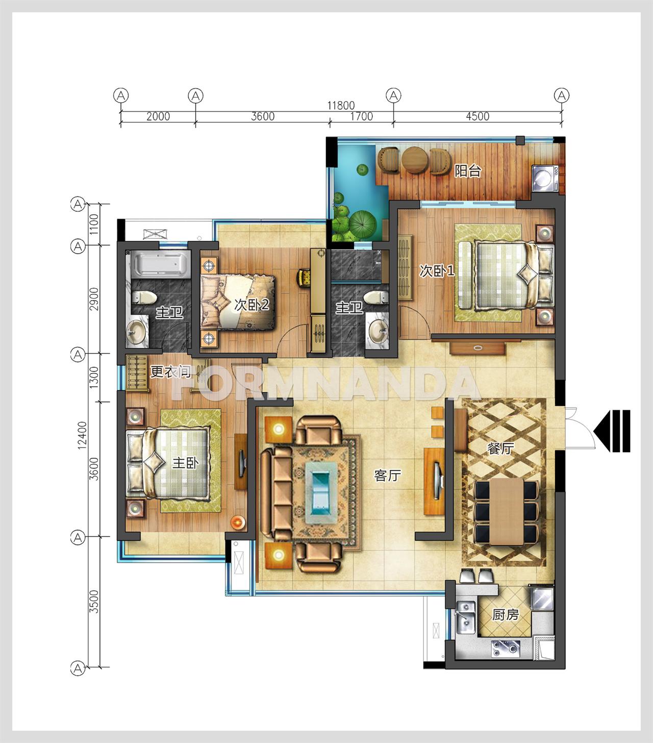 시선을 사로잡는 평면도 Photoshop 템플릿 디자인 상세보기