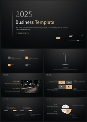 비즈니스 검은색 캄캄한 다양한 주제에 어울리는 파워포인트탬플릿 디자인