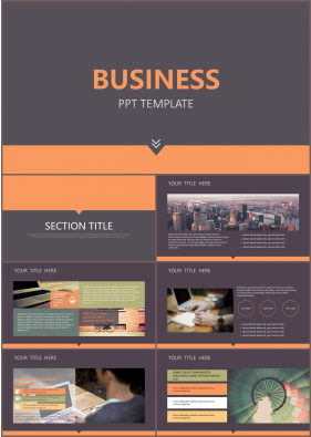 비즈니스 등황색 산뜻한 맞춤형 POWERPOINT테마 다운로드