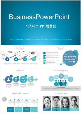 상업계획 청색 다크한 고급스럽운 POWERPOINT양식 사이트