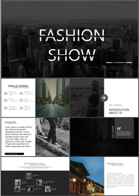 패션, 미용주제 검은색 짙은 고급스럽운 POWERPOINT양식 사이트